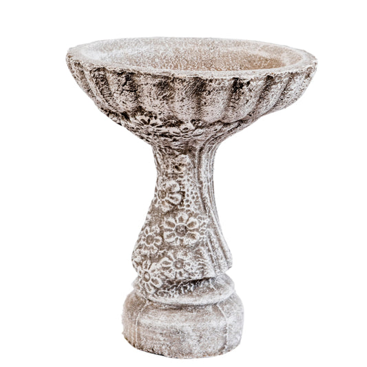 Flower bird bath