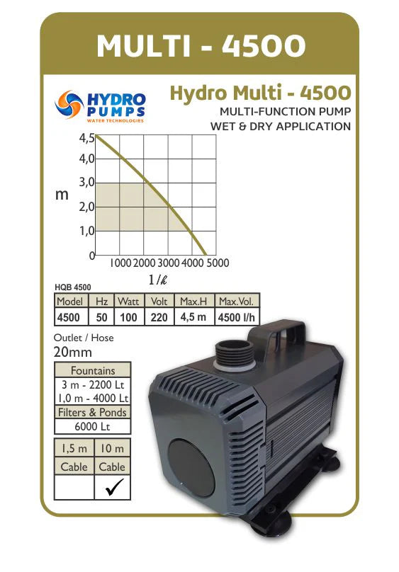 Hydro pumps 4500L/H